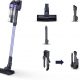 Aspirador escoba - SAMSUNG VS15A6031R4/ET, 410,00 W, Potencia de succión 150 AirWatt, Depósito 0,80 l, Autonomía mínima: 5 min media: 20 min máxima: 40 min, Negro