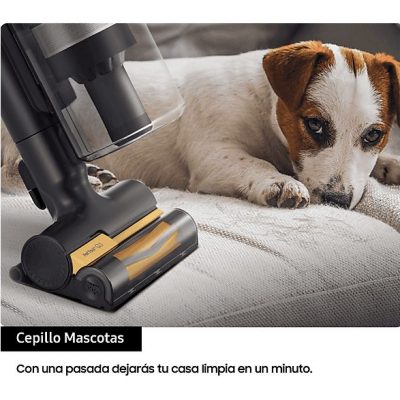 Aspirador escoba - Samsung VS15A60AGR5/WA Jet 65 Pet, 150 WA, Digital Inverter, 40 min, Sin cable, Silver