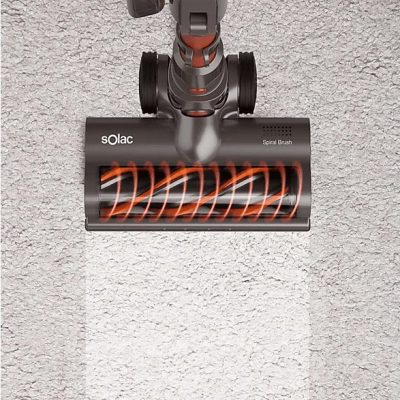 Aspirador escoba - SOLAC AE2515, 200 W, Potencia de succión 19000 kPa, Depósito 1 l, Autonomía 40min, Naranja