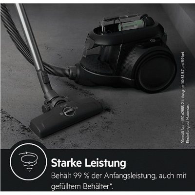 Aspirador sin bolsa - AEG AL61C2ÖKO, 550 W, Potencia de succión 165 W, Depósito 1,6 l, Inox
