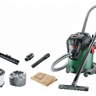 Aspirador sin bolsa - BOSCH 06033D12W0, 1600 W, Potencia de succión 300 AirWatt, Depósito 20 l, Verde