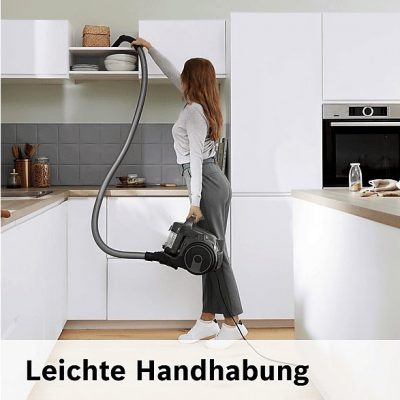 Aspirador sin bolsa - BOSCH BGC05A220A, 700 W, Depósito 1,5 l, Negro