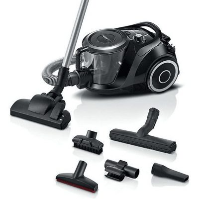 Aspirador sin bolsa - BOSCH BGC41XSIL, 700 W, Depósito 2,4 l, Negro