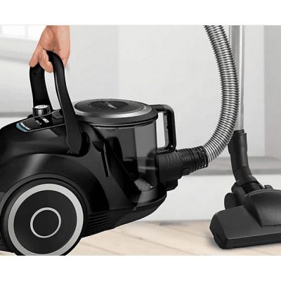 Aspirador sin bolsa - BOSCH BGC41XSIL, 700 W, Depósito 2,4 l, Negro