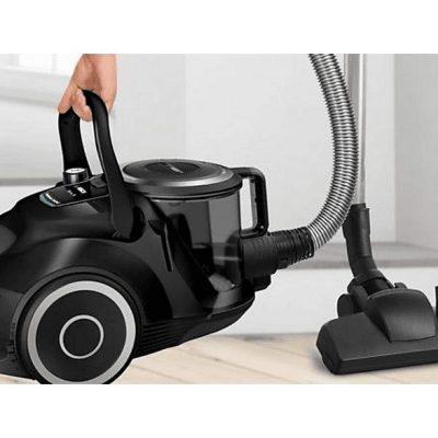 Aspirador sin bolsa - BOSCH BGC41XSIL, 700 W, Depósito 2,4 l, Negro