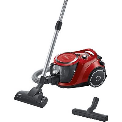 Aspirador sin bolsa - BOSCH Serie 6 BGC41Q69, 600 W, Potencia de succión 600 W, Depósito 2,4 l, Rojo