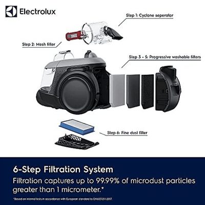 Aspirador sin bolsa - ELECTROLUX 900 258 548, 700 W, Potencia de succión 700 W, Depósito 1,6 l, Gris