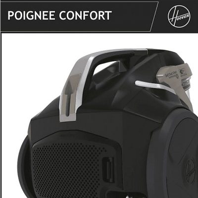 Aspirador sin bolsa - HOOVER H-POWER HP720PET, 850 W, Potencia de succión 850 W, Depósito 2 l, Dorado y Negro