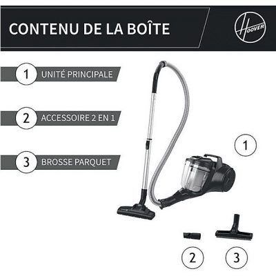 Aspirador sin bolsa - HOOVER HP110HM 011, 700 W, Depósito 2 l, Azul