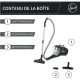 Aspirador sin bolsa - HOOVER HP110HM 011, 700 W, Depósito 2 l, Azul
