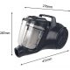 Aspirador sin bolsa - HOOVER HP110HM 011, 700 W, Depósito 2 l, Azul