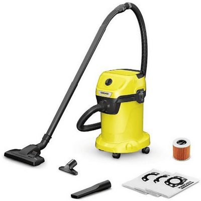 Aspirador sin bolsa - KARCHER 1628120, 1000 W, Depósito 19 l, Negro