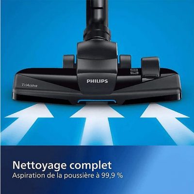 Aspirador sin bolsa - PHILIPS 3000 series FC9332/09, 650 W, Potencia de succión 16,8 kPa, Depósito 1,5 l, Negro, Azul, Gris, Blanco