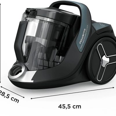 Aspirador sin bolsa - Rowenta Green Force Cyclonic Effitech+ RO7C71, 900W, 2.5 L, Filtración HEPA, Radio Acción 9 m, 66 dB(A), Kit hogar y coche, Azul