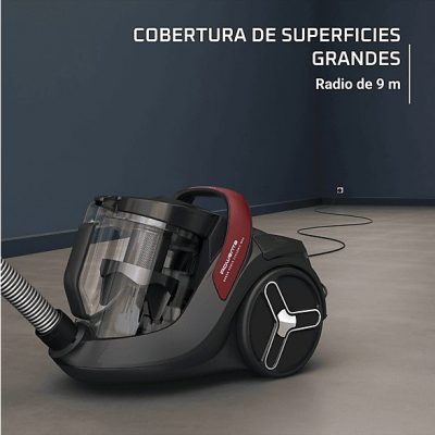 Aspirador sin bolsa - Rowenta Green Force Cyclonic Max RO7B13EA, 900W, 2.5 L, Filtro HEPA, Radio acción 9 m, 73 dB(A), Negro
