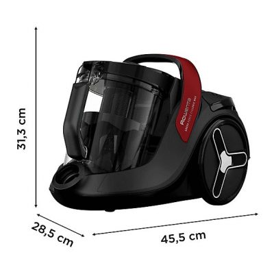 Aspirador sin bolsa - Rowenta Green Force Cyclonic Max RO7B13EA, 900W, 2.5 L, Filtro HEPA, Radio acción 9 m, 73 dB(A), Negro