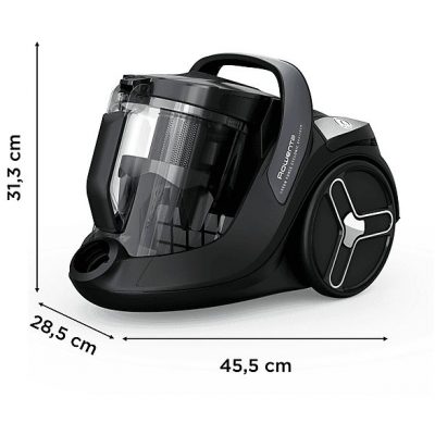 Aspirador sin bolsa - ROWENTA RO7C36, 500 W, Depósito 2,5 l, Black