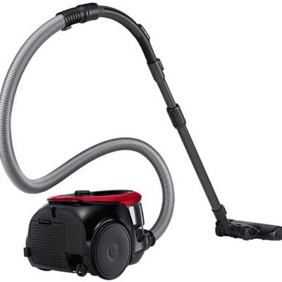 Aspirador sin bolsa - SAMSUNG VC07M2110SR, 700 W, Potencia de succión 180 AirWatt, Depósito 1,5 l, Negro, Rojo
