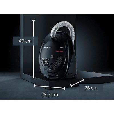 Aspirador sin bolsa - SIEMENS VSZ3XTRM11, 850 W, Depósito 4 l, Negro