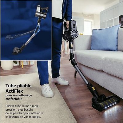 Aspiradora escoba - BEKO VRT84225VI, 1,0 W, Potencia de succión 100 W, Depósito 0,1 ml, Gris