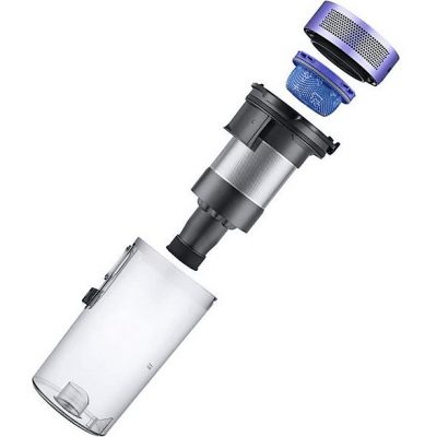 Aspiradora escoba - SAMSUNG Jet 75E Turbo VS20B75B1R4, 550 W, Potencia de succión 200 AirWatt, Depósito 0,8 l, Negro
