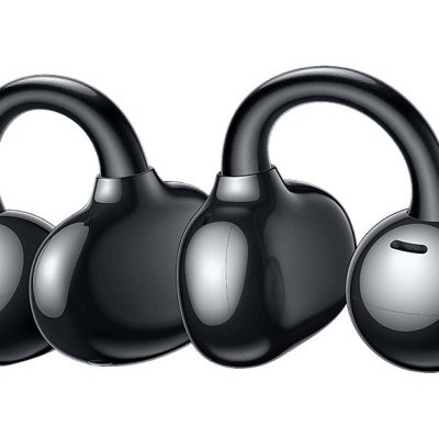 Auriculares conducción de aire - Huawei Freeclip, Autonomía 8 h, Gancho de oreja, IA, Negro