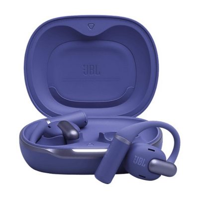 Auriculares conducción de aire - JBL Sense Pro, 38h Autonomía, Open-ear, Gancho Ajustable, 4 Micrófonos, Azul