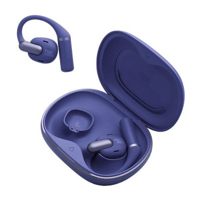 Auriculares conducción de aire - JBL Sense Pro, 38h Autonomía, Open-ear, Gancho Ajustable, 4 Micrófonos, Azul