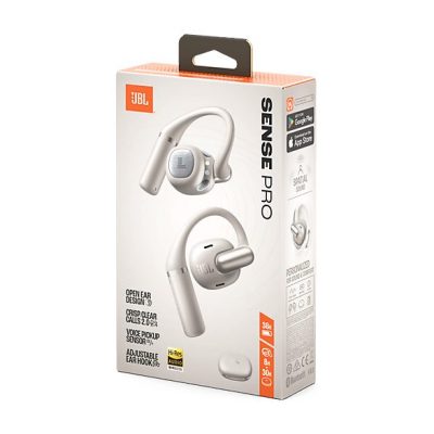 Auriculares conducción de aire - JBL Sense Pro, 38h Autonomía, Open-ear, Gancho Ajustable, 4 Micrófonos, Gris