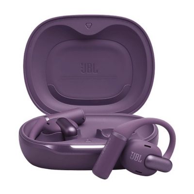 Auriculares conducción de aire - JBL Sense Pro, 38h Autonomía, Open-ear, Gancho Ajustable, 4 Micrófonos, Morado