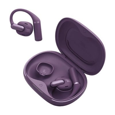 Auriculares conducción de aire - JBL Sense Pro, 38h Autonomía, Open-ear, Gancho Ajustable, 4 Micrófonos, Morado