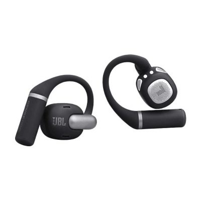 Auriculares conducción de aire - JBL Sense Pro, 38h Autonomía, Open-ear, Gancho Ajustable, 4 Micrófonos, Negro