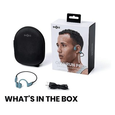 Auriculares conducción ósea  - OpenRun Pro SHOKZ, Control remoto, Bluetooth, Blue