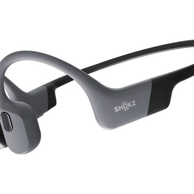 Auriculares conducción ósea - Shokz OpenSwim Pro, Banda para el cuello, Bluetooth/MP3, Carga por USB-C, IP68, Gris