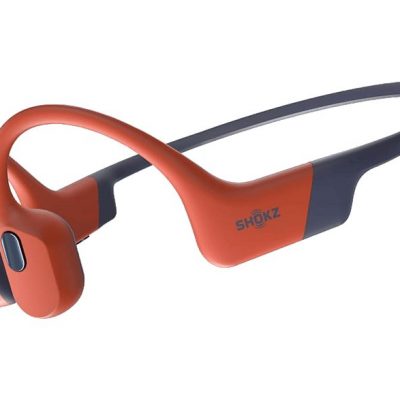 Auriculares conducción ósea - Shokz OpenSwim Pro, Banda para el cuello, Bluetooth/MP3, Carga por USB-C, IP68, Rojo