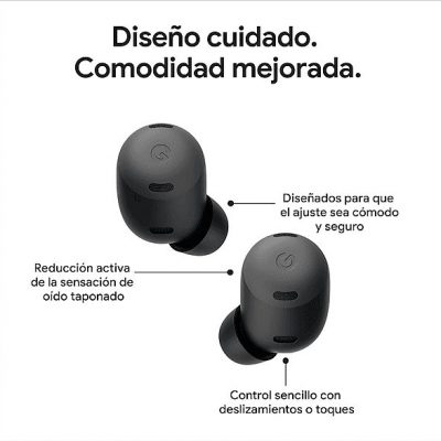 Auriculares de botón - Google Pixel Buds Pro, 11h Autonomía de reproducción, Estuche de carga USB-C, Resistencia IPX4, Coral