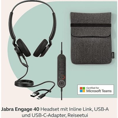 Auriculares de diadema con cable  - 4099-410-279 JABRA, Circumaurales, Negro
