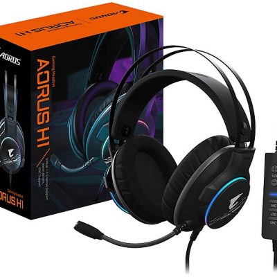 Auriculares gaming  - AORUS H1 GIGABYTE, Circumaurales, Negro