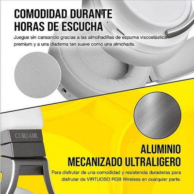 Auriculares Gaming  - CA-9011186-EU CORSAIR, Circumaurales, Blanco