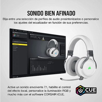 Auriculares Gaming  - CA-9011186-EU CORSAIR, Circumaurales, Blanco