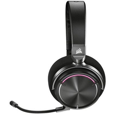 Auriculares gaming - Corsair Virtuoso Max Wireless, Supraaurales, Cancelación de ruido, Bluetooth, Con micrófono, Carbón