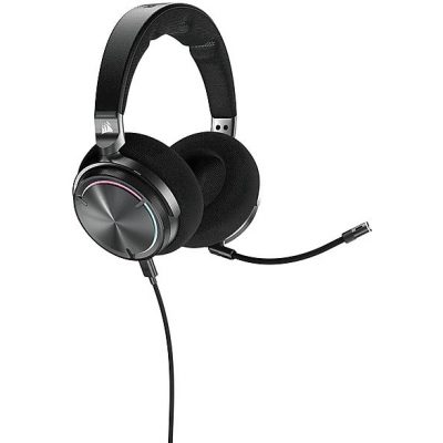 Auriculares gaming - Corsair Virtuoso Max Wireless, Supraaurales, Cancelación de ruido, Bluetooth, Con micrófono, Carbón