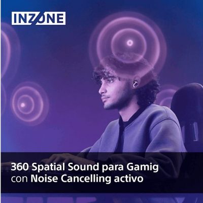 Auriculares gaming - Sony INZONE Buds, True Wireless, Noise Cancelling, Inalámbricos, Baja latencia, 24h, Micrófono IA, PC/PlayStation 5 (PS5), Blanco