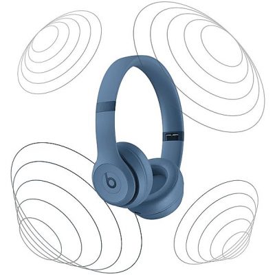 Auriculares inalámbricos - Beats Solo 4, Supraaurales, Bluetooth, 50h Autonomía, iOS y Android, Azul pizarra