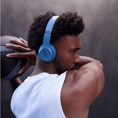 Auriculares inalámbricos - Beats Solo 4, Supraaurales, Bluetooth, 50h Autonomía, iOS y Android, Azul pizarra