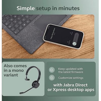 Auriculares inalámbricos  - Evolve 65 TE JABRA, Circumaurales, Bluetooth, Negro
