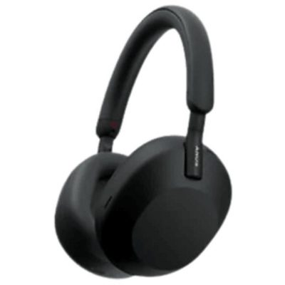 Auriculares inalámbricos - Sony WH-1000XM5SA, Estuche blando, Cancelación ruido , 30h, Hi-Res, Carga Rápida, Bluetooth, Diadema, iOS/Android, Negro