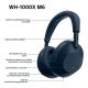 Auriculares inalámbricos - Sony WH-1000XM6, Cancelación ruido, 30h Autonomía, Hi-Res, Carga Rápida, Cómodo, Plegable, iOS/Android, Azul