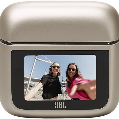 Auriculares True Wireless - JBL Tour Pro 3, Sonido espacial 360, Cancelación de ruido adaptativa, 40 h, Estuche con pantalla, asistente de voz, Latte