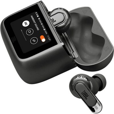 Auriculares True Wireless - JBL Tour Pro 3, Sonido espacial 360, Cancelación de ruido adaptativa, 40 h, Estuche con pantalla, asistente de voz, Negro